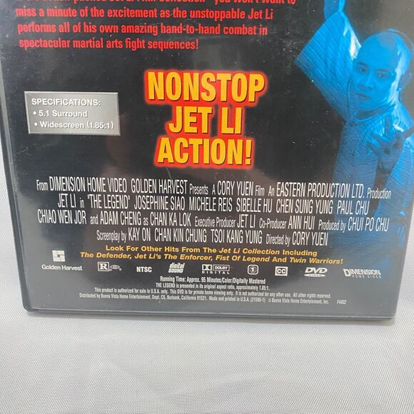 The Legend Jet Li Collection DVD With Case 2000 Rated R - Picture 5 of 9